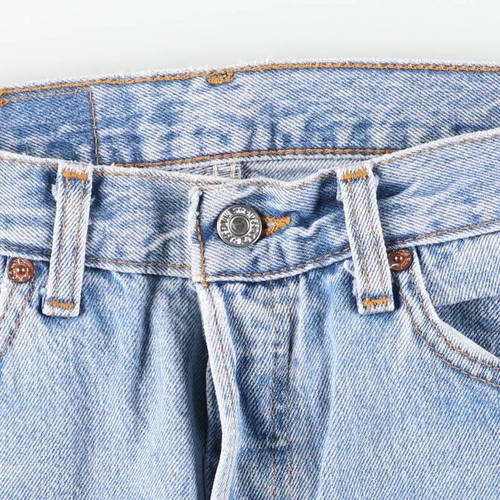 Vintage 90'S Levi's 501-0191 Straight Denim Pants, Made in USA, Women's Size L (W28) cotton blue type Vintage Second Hand