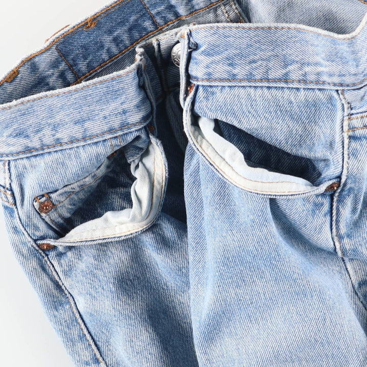 Vintage 90'S Levi's 501-0191 Straight Denim Pants, Made in USA, Women's Size L (W28) cotton blue type Vintage Second Hand