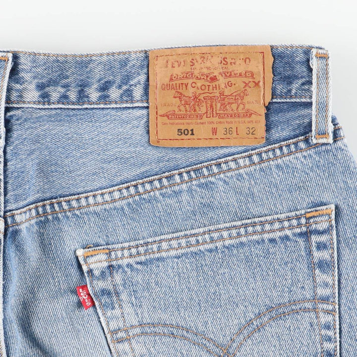 90'S Levi's 501-0193 Straight Denim Pants, Made in USA, Men's, Size 35, Vintage cotton blue type Vintage Second Hand