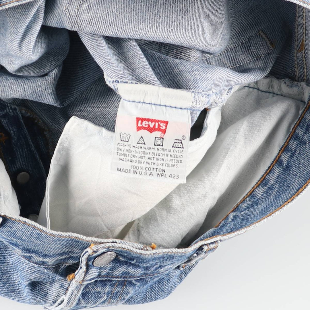 90'S Levi's 501-0193 Straight Denim Pants, Made in USA, Men's, Size 35, Vintage cotton blue type Vintage Second Hand