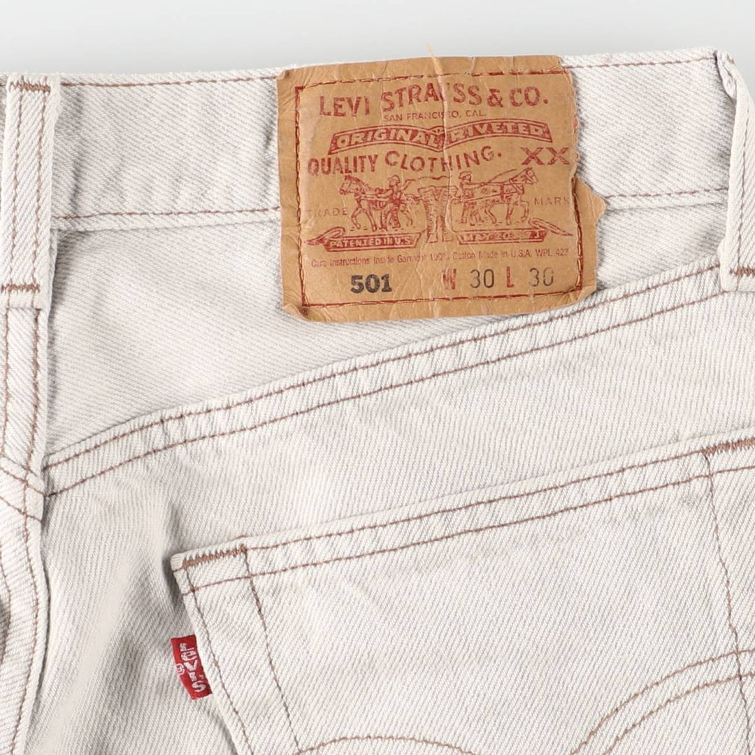 Vintage Levi's 501-0648 Straight Denim Pants, Made in USA, Women's Size L (W28) cotton gray type Vintage Second Hand