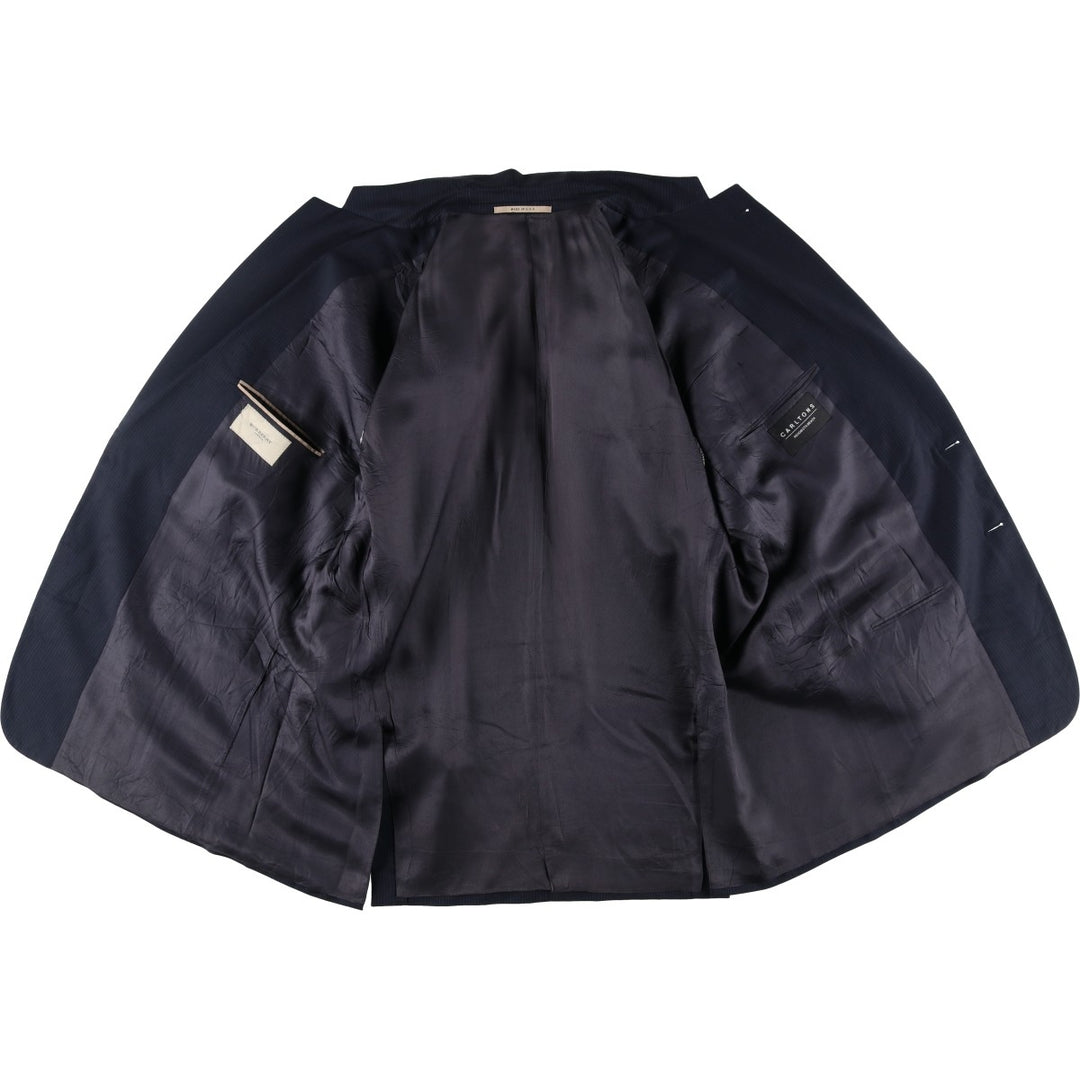 Burberry's BURBERRY LONDON Striped Wool Tailored Jacket, Made in USA, Men's Size XL wool navy blue type Vintage Second Hand