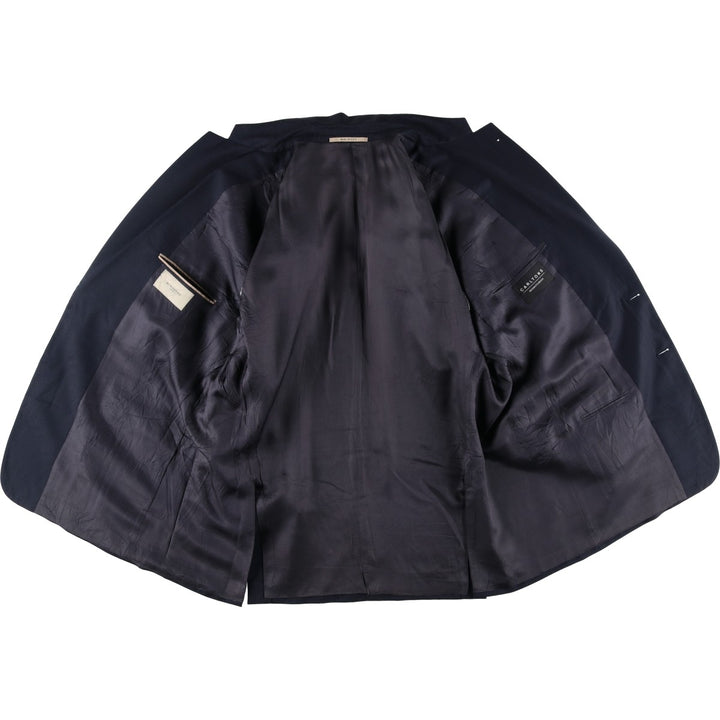 Burberry's BURBERRY LONDON Striped Wool Tailored Jacket, Made in USA, Men's Size XL wool navy blue type Vintage Second Hand