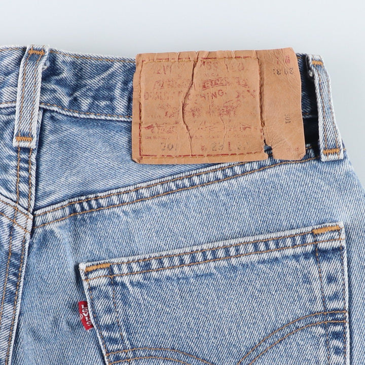 2000'S Levi's 501 Straight Denim Pants, Made in USA, Women's Size L (W27) cotton blue type Vintage Second Hand