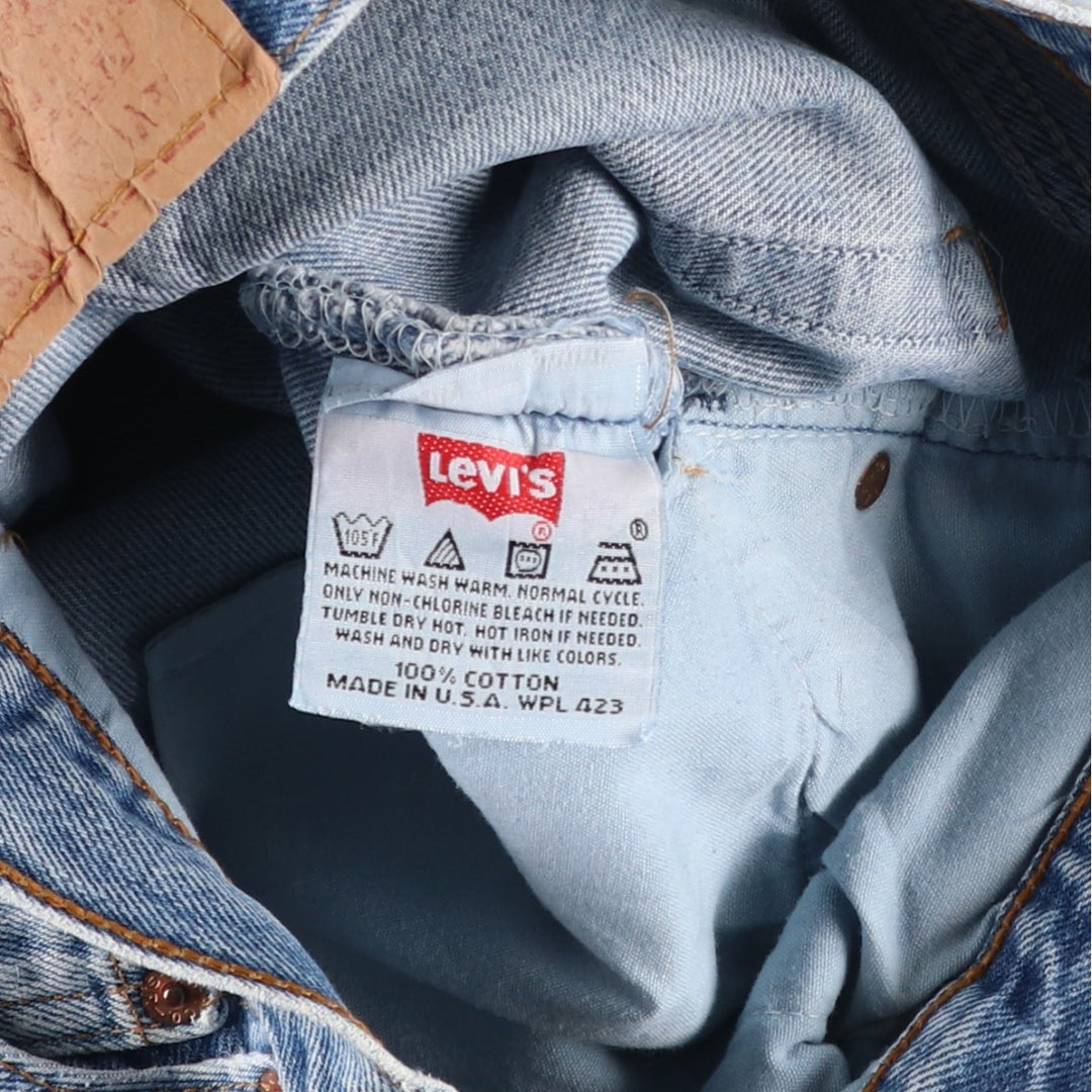 2000'S Levi's 501 Straight Denim Pants, Made in USA, Women's Size L (W27) cotton blue type Vintage Second Hand
