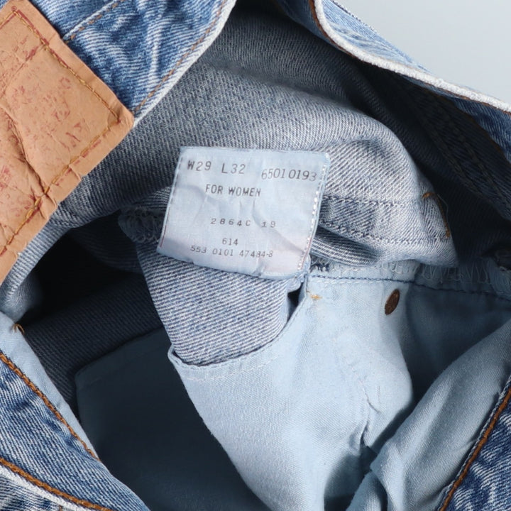 2000'S Levi's 501 Straight Denim Pants, Made in USA, Women's Size L (W27) cotton blue type Vintage Second Hand