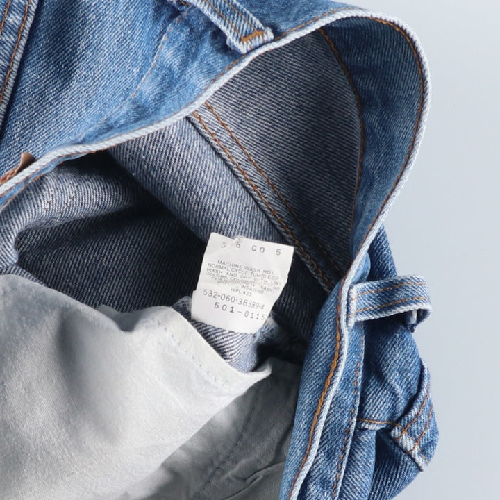 90'S Levi's 501-0115 Straight Denim Pants, Made in USA, Men's, W30, Vintage cotton blue type Vintage Second Hand
