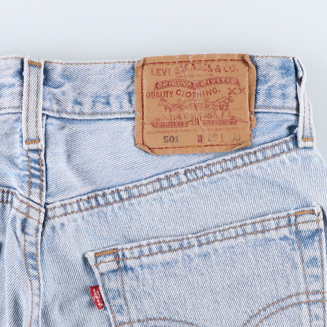 90'S Levi's 6501-0193 Straight Denim Pants Made in USA Women's L (w27) Vintage cotton blue type Vintage Second Hand