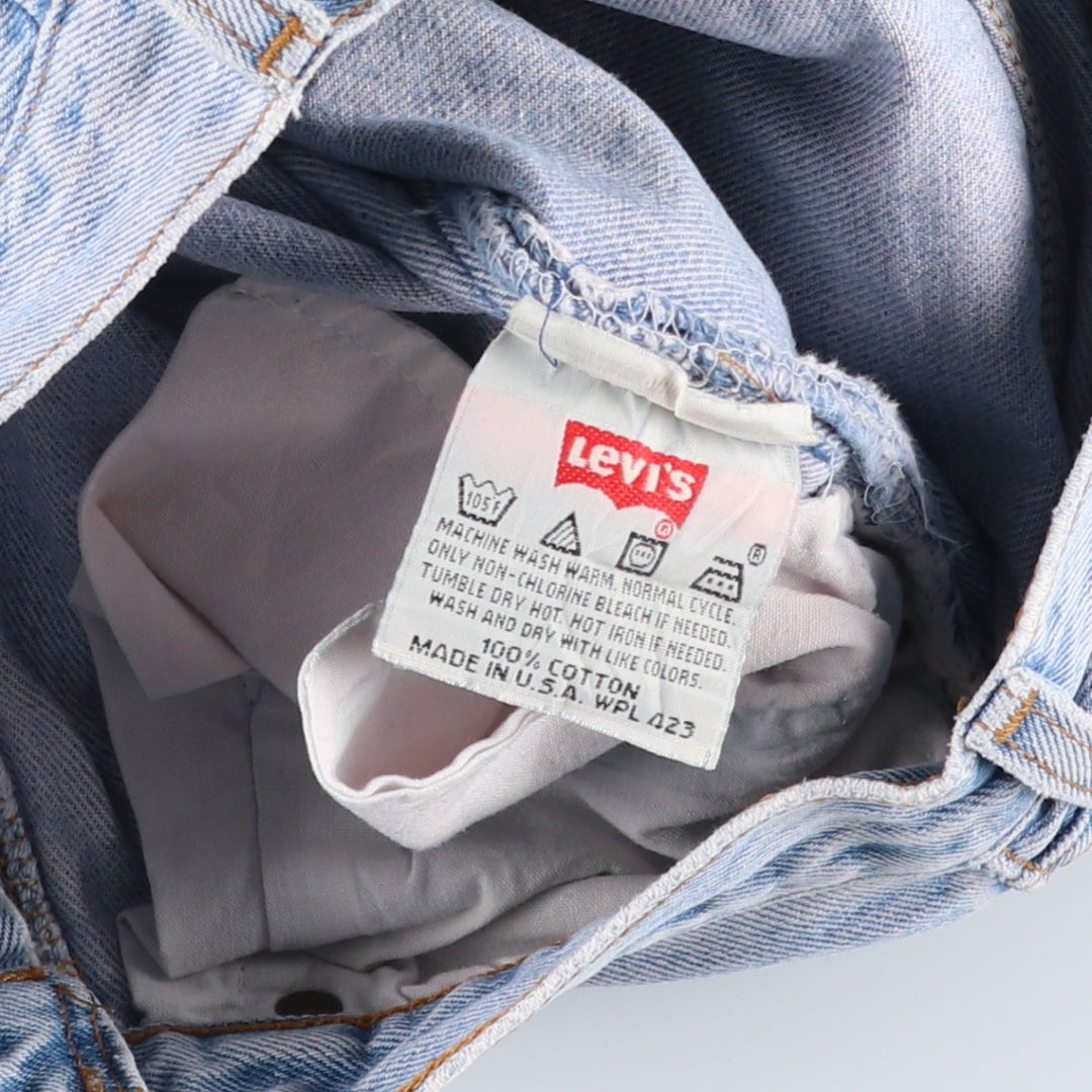 90'S Levi's 6501-0193 Straight Denim Pants Made in USA Women's L (w27) Vintage cotton blue type Vintage Second Hand