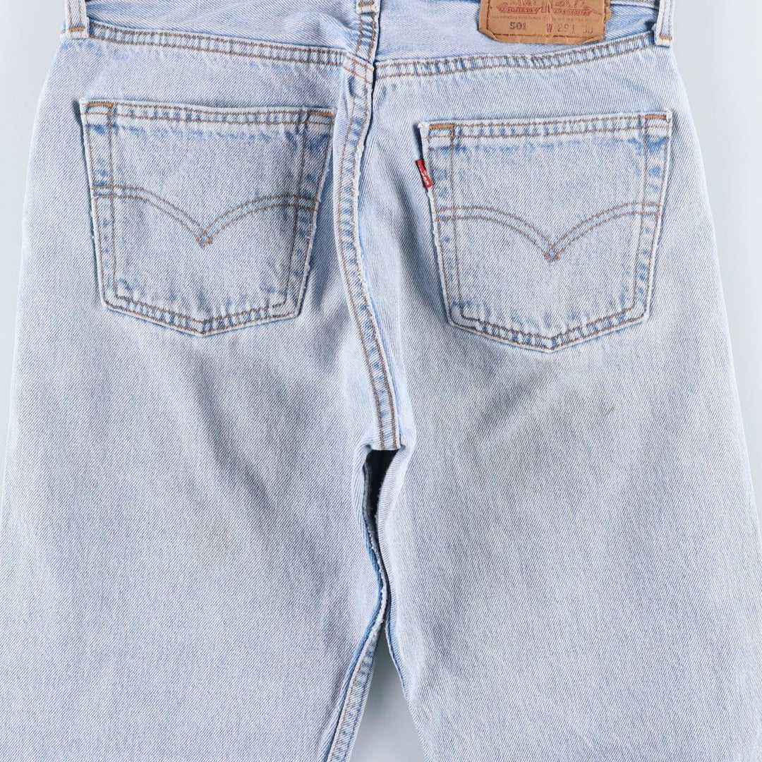 90'S Levi's 6501-0193 Straight Denim Pants Made in USA Women's L (w27) Vintage cotton blue type Vintage Second Hand
