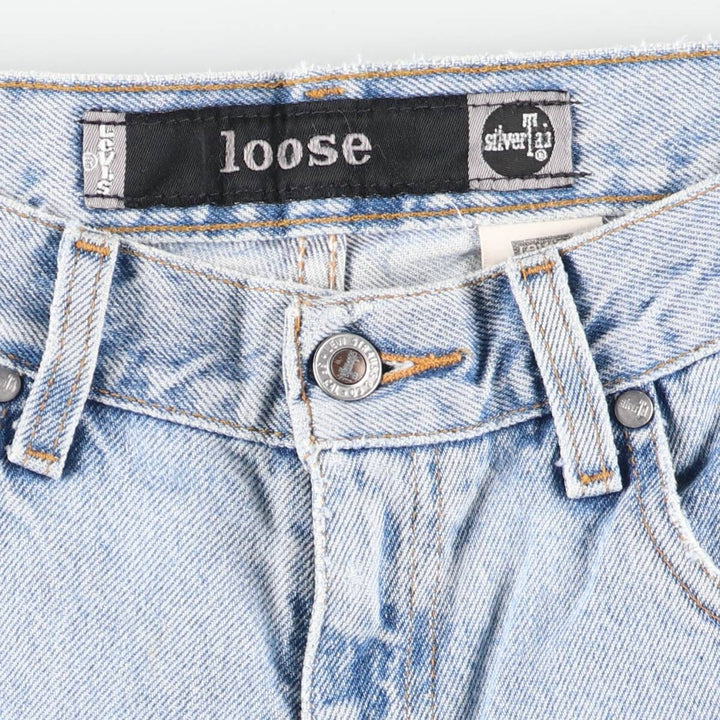 Vintage 90'S Levi's SILVER TAB loose straight-leg denim pants, women's size XL (w32). cotton blue type Vintage Second Hand