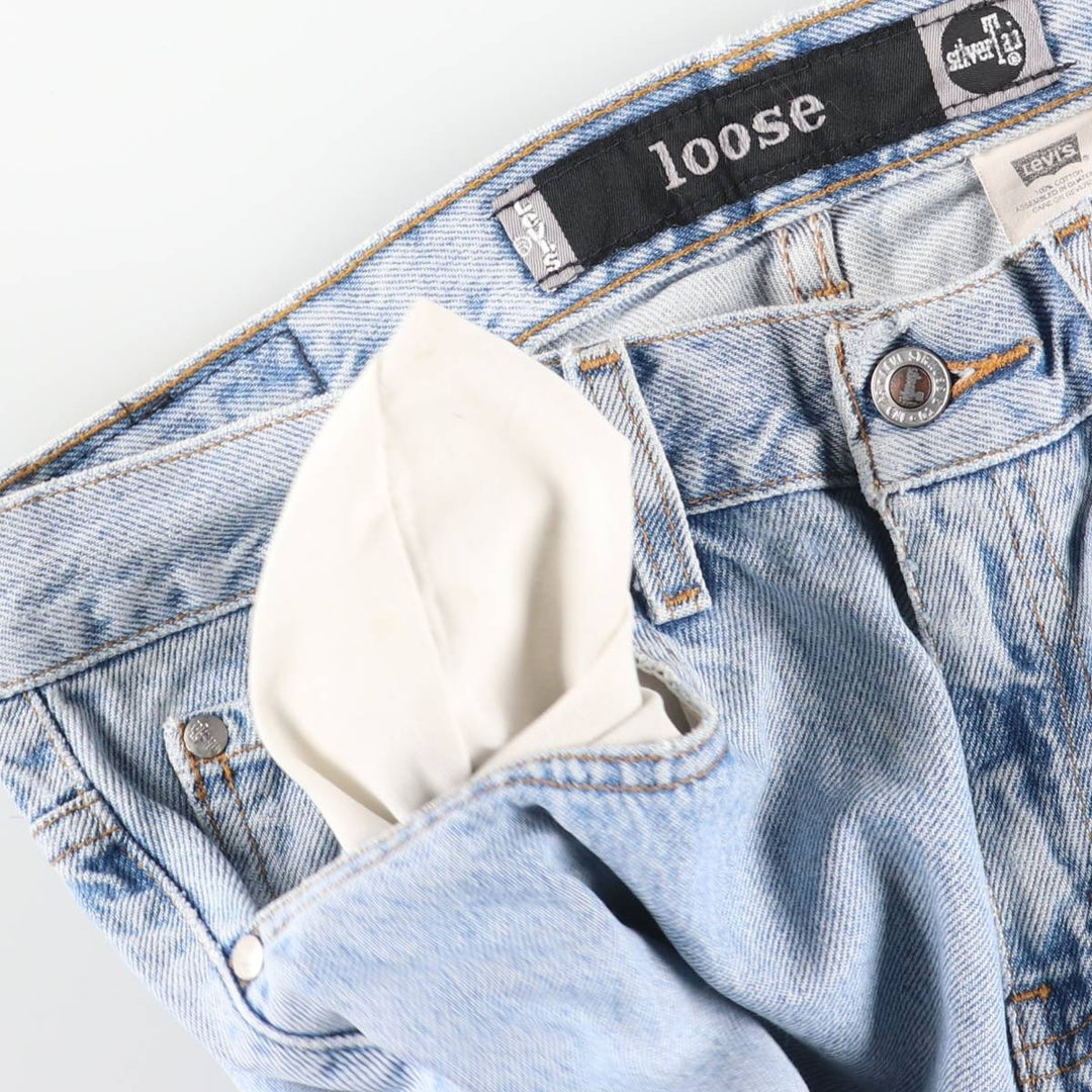 Vintage 90'S Levi's SILVER TAB loose straight-leg denim pants, women's size XL (w32). cotton blue type Vintage Second Hand