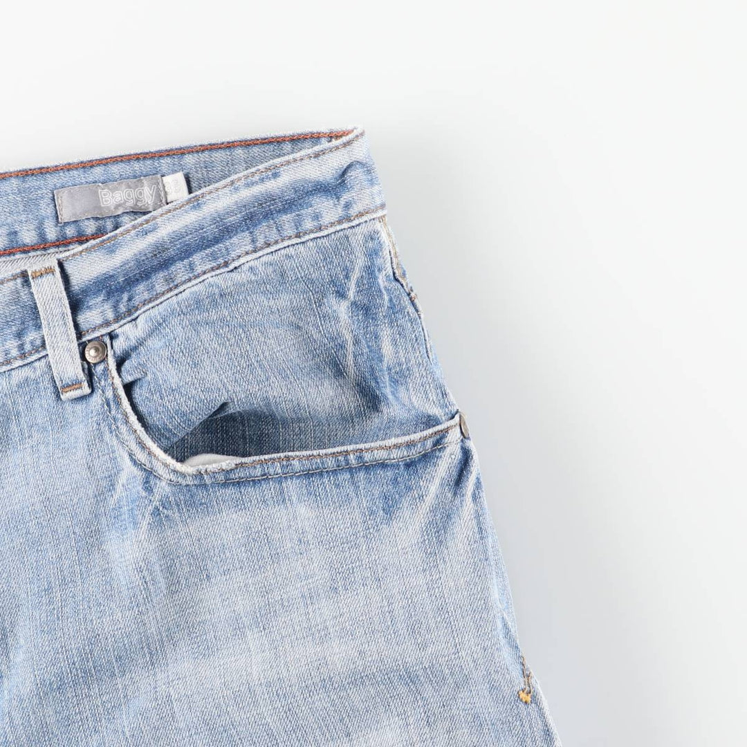 00'S Levi's SILVER TAB BAGGY tapered denim pants for men, size w37 cotton blue type Vintage Second Hand