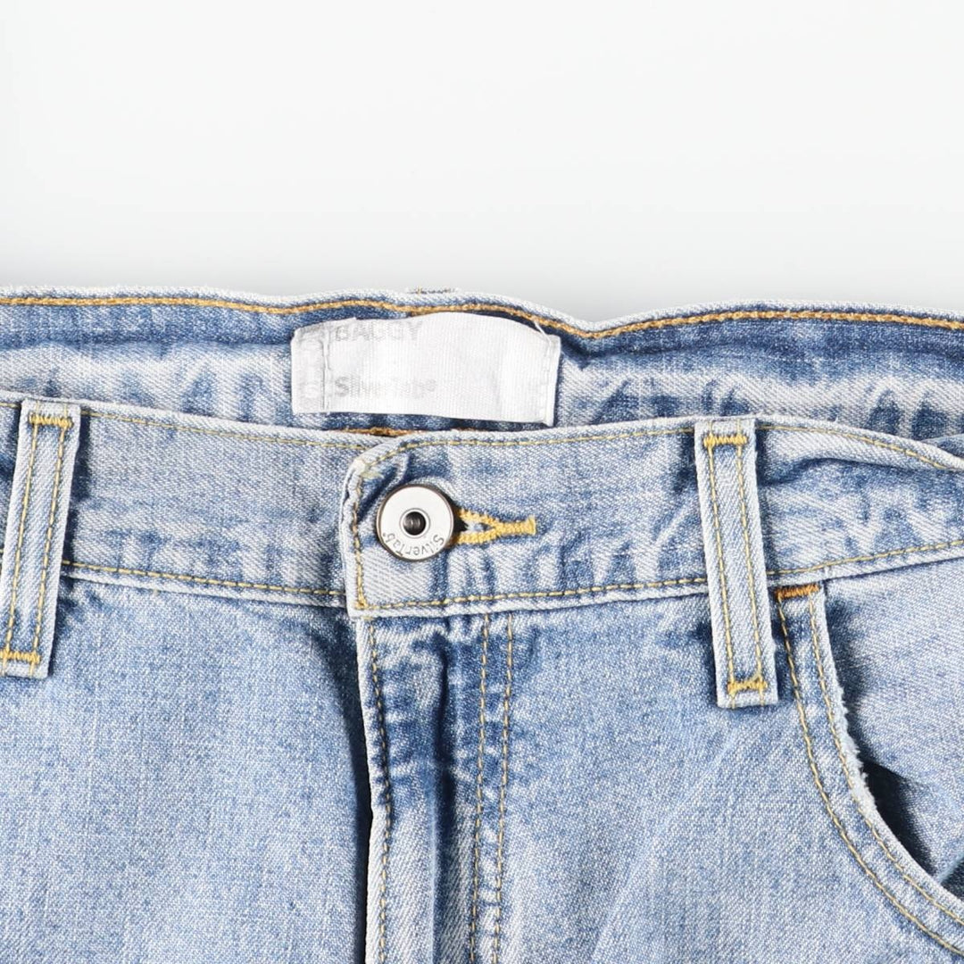 00'S Levi's SILVER TAB BAGGY tapered denim pants for men, size w34 cotton blue type Vintage Second Hand