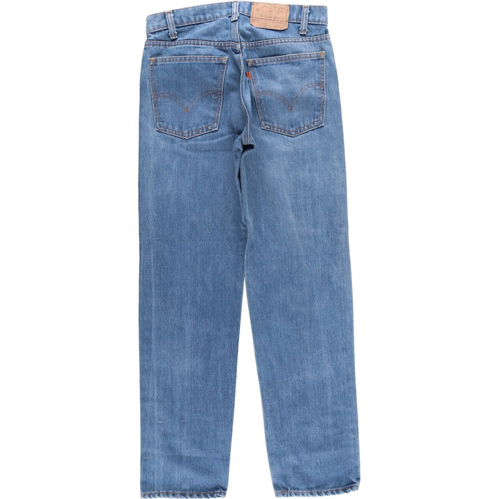 Vintage 1980'S Levi's 505-0916 Orange Tab Tapered Denim Pants, Men's Size W31 cotton blue type Vintage Second Hand