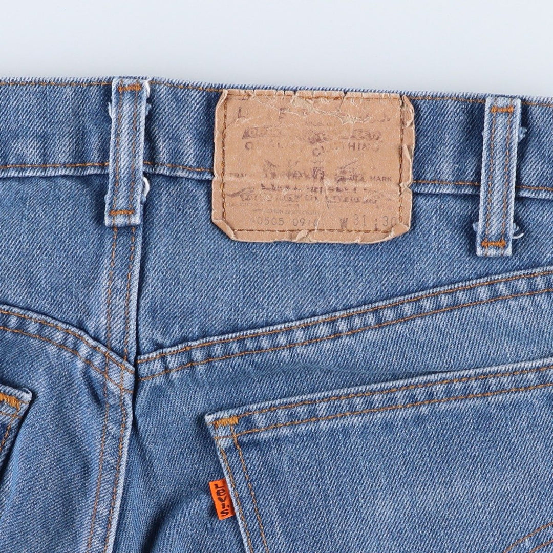 Vintage 1980'S Levi's 505-0916 Orange Tab Tapered Denim Pants, Men's Size W31 cotton blue type Vintage Second Hand