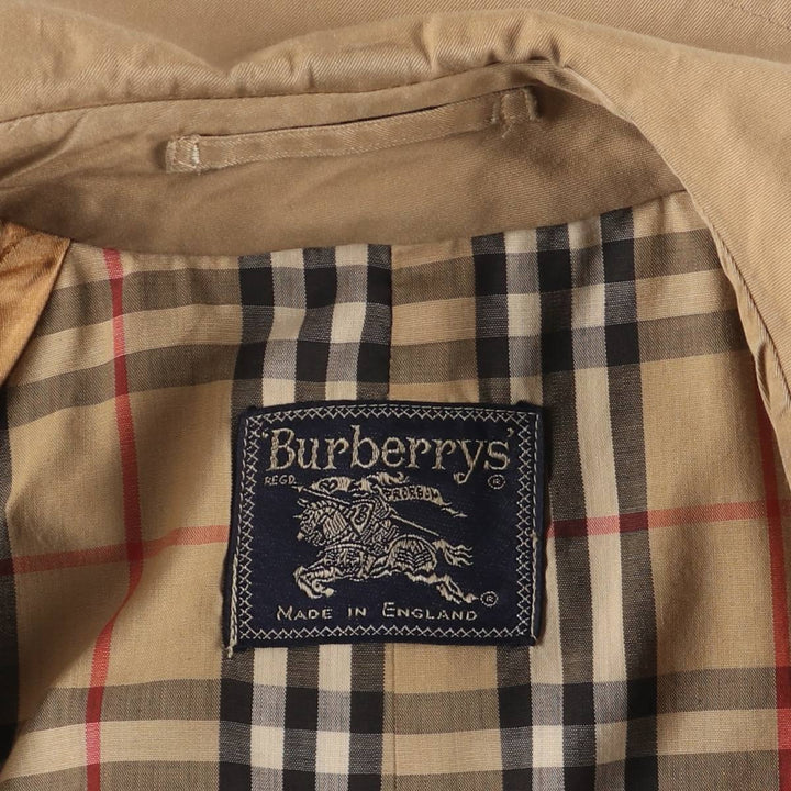 Burberry's trench coat, made in England, size L polyester Beige type Vintage Second Hand
