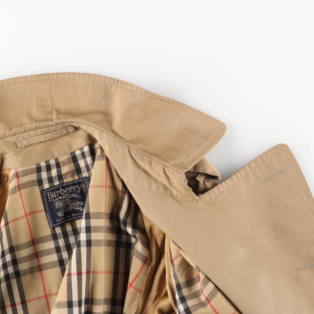 Burberry's trench coat, made in England, size L polyester Beige type Vintage Second Hand