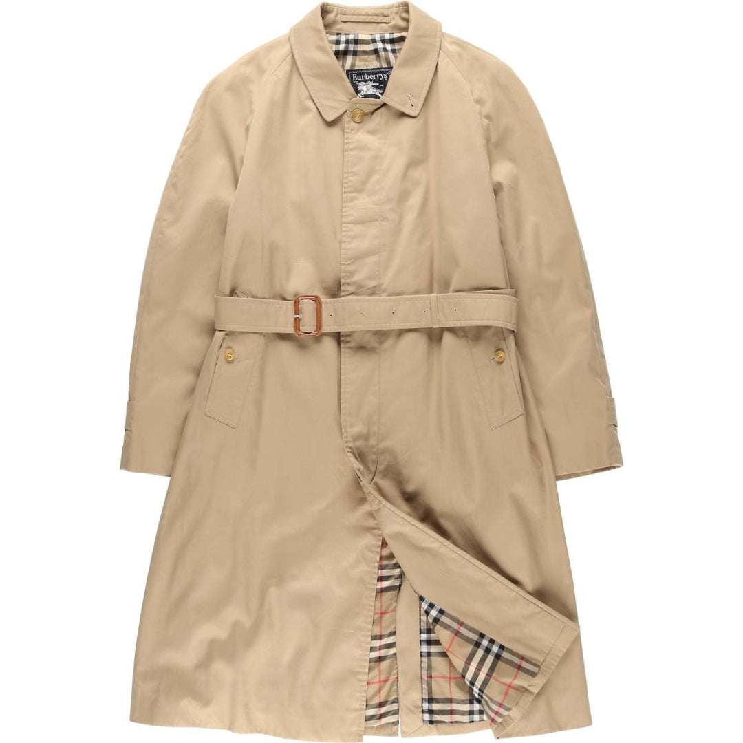 Burberry's Balmacaan Coat, Made in Spain, Men's Size Small polyester Beige type Vintage Second Hand