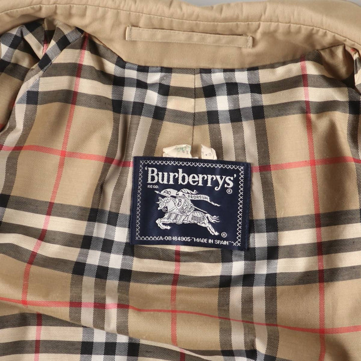 Burberry's Balmacaan Coat, Made in Spain, Men's Size Small polyester Beige type Vintage Second Hand