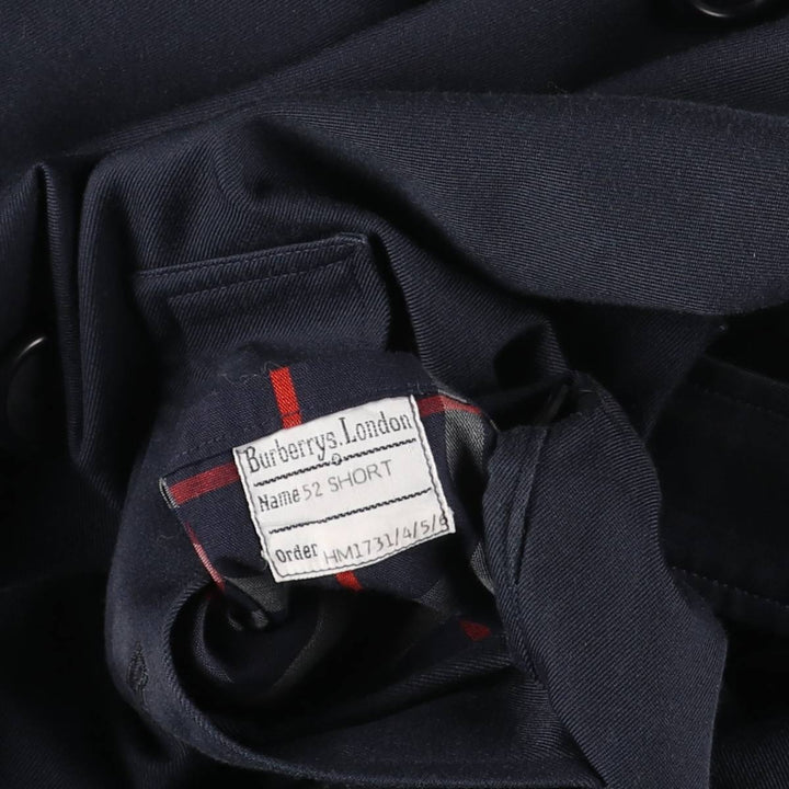 Burberry's LONDON trench coat, made in England, size L for men polyester navy blue type Vintage Second Hand