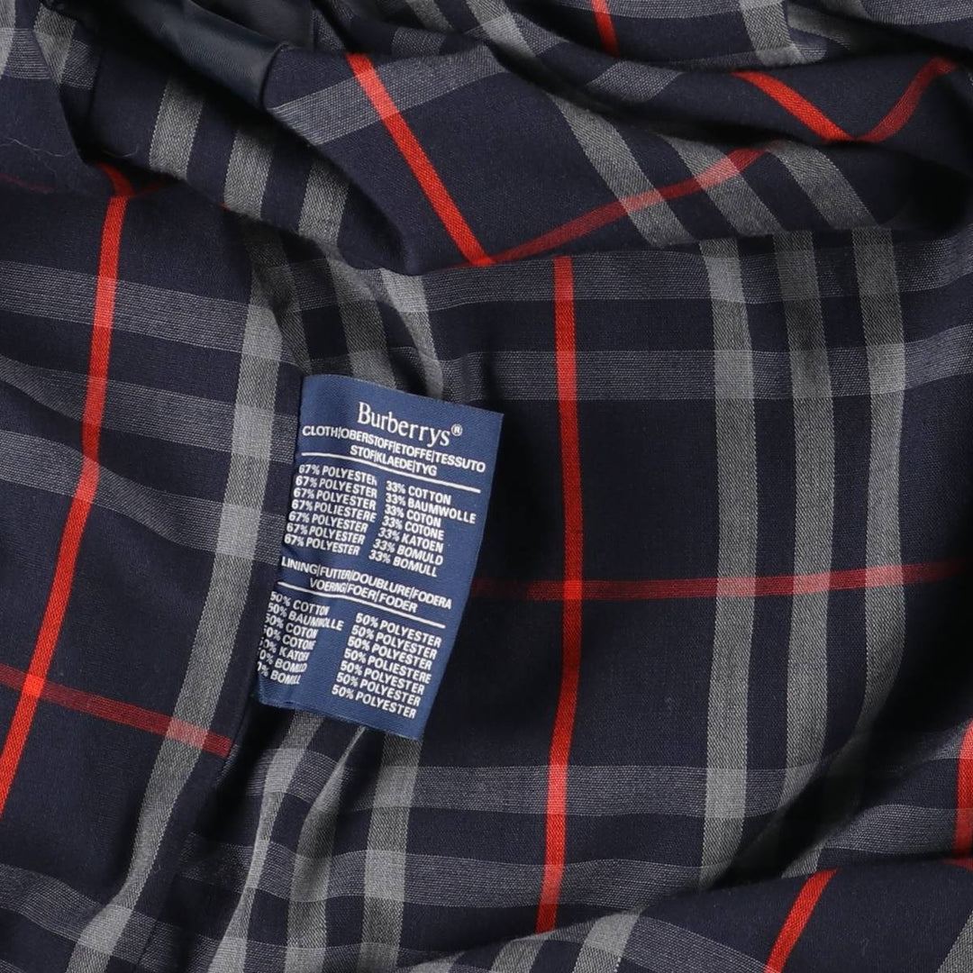 Burberry's LONDON trench coat, made in England, size L for men polyester navy blue type Vintage Second Hand