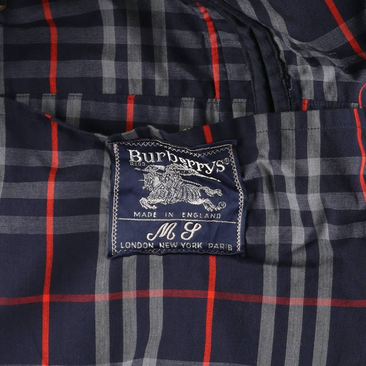 Burberry's LONDON trench coat, made in England, size L for men polyester navy blue type Vintage Second Hand