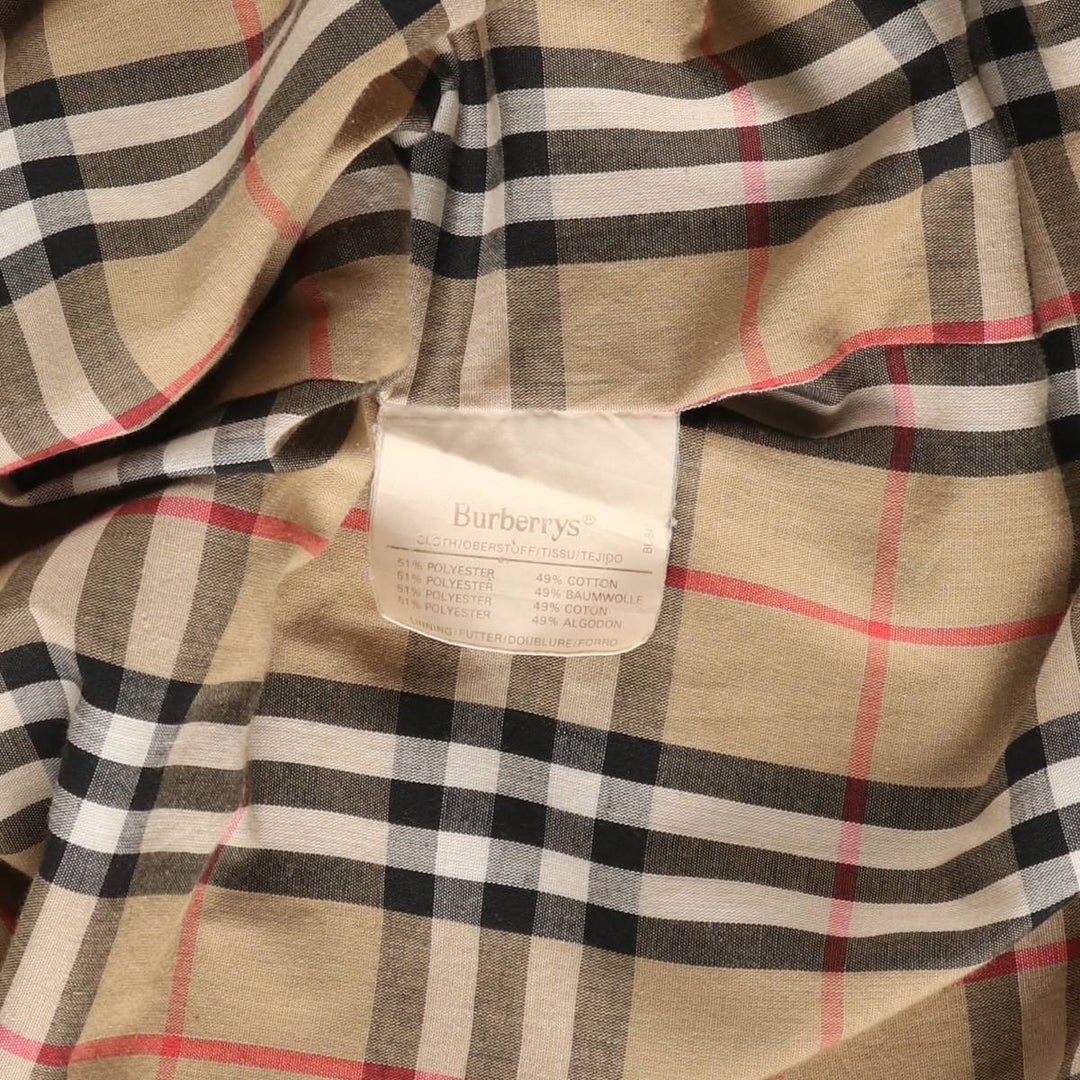 Burberry's Balmacaan coat, men's size M polyester Beige type Vintage Second Hand