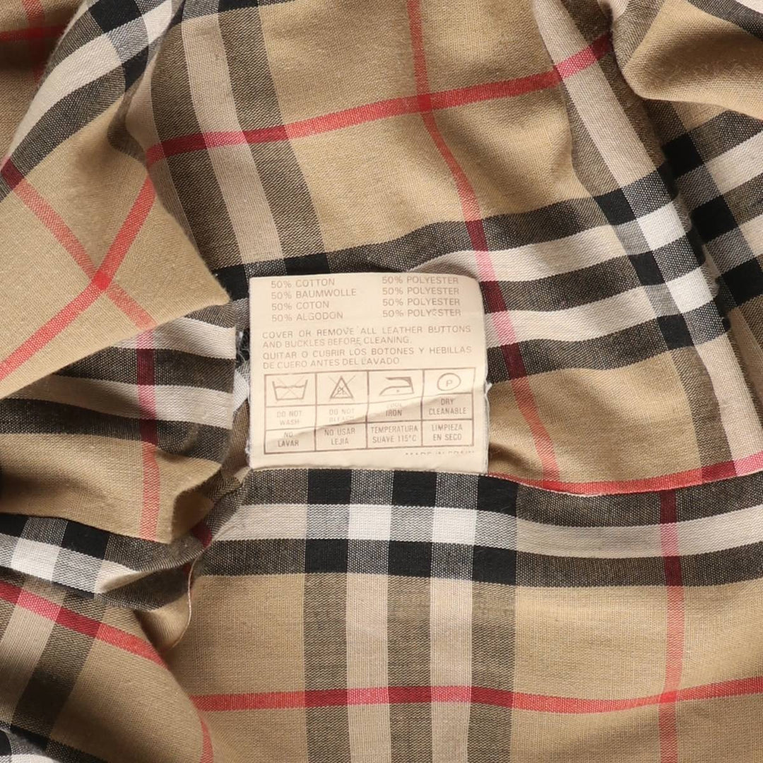 Burberry's Balmacaan coat, men's size M polyester Beige type Vintage Second Hand