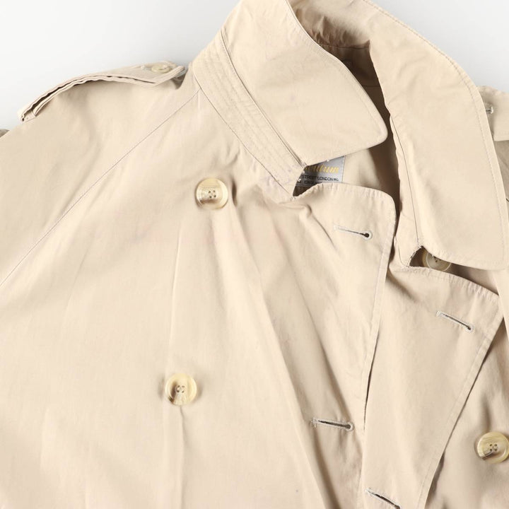Aquascutum trench coat, made in England, men's size XL (approx.), vintage. cotton Beige type Vintage Second Hand