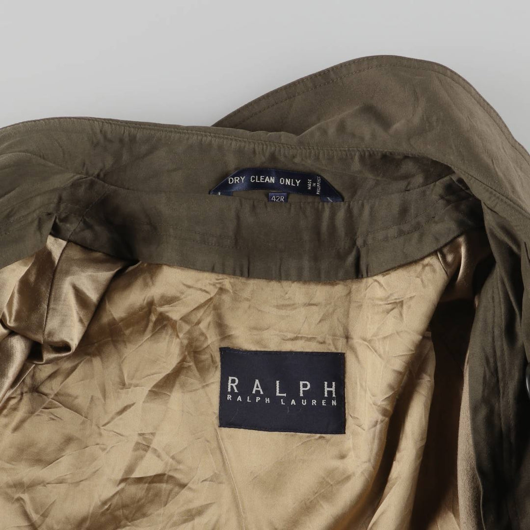 Ralph Lauren RALPH trench coat, men's size M polyester Khaki type Vintage Second Hand