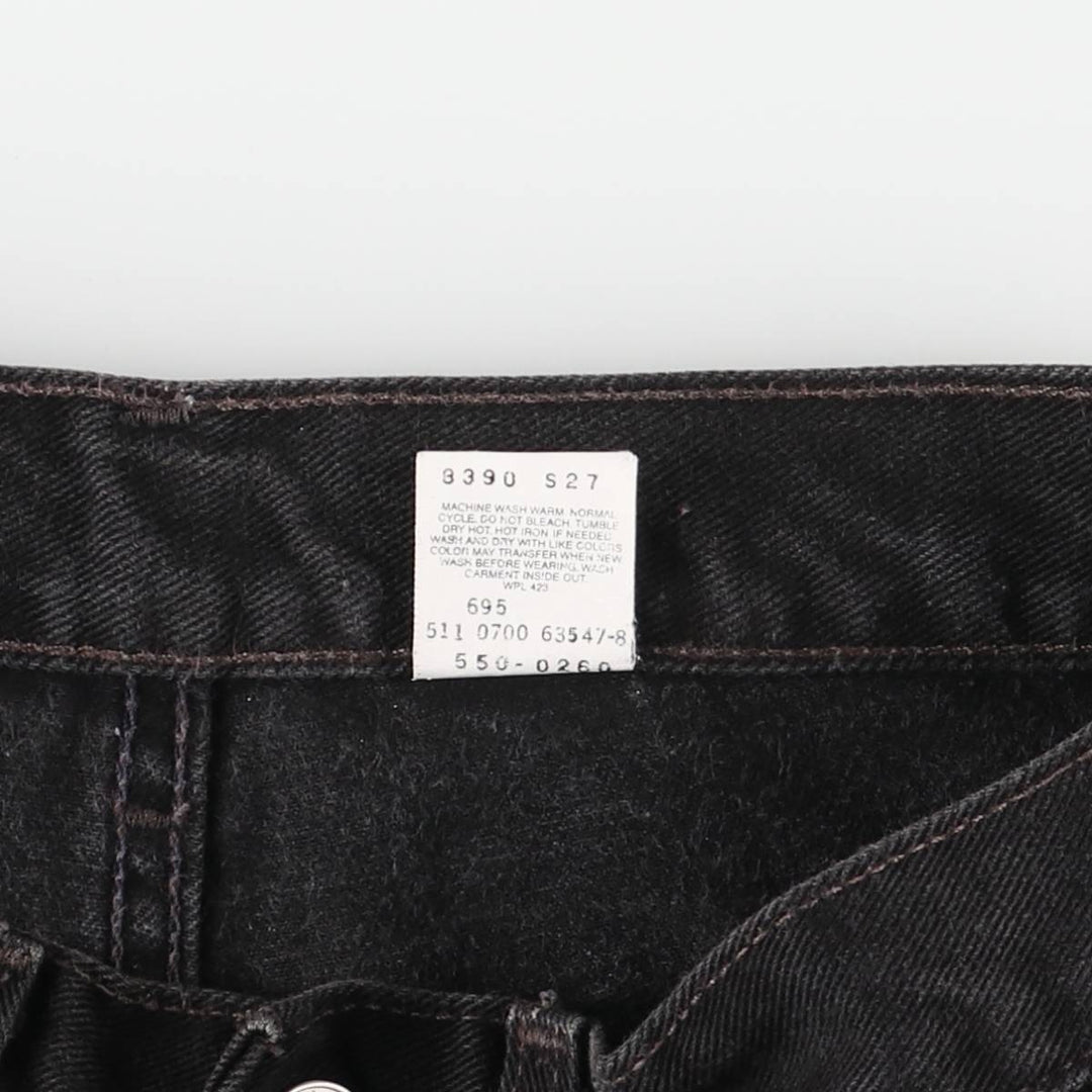 00'S Levi's 550 Relaxed Fit Black Denim Tapered Denim Pants Made in USA Men's W32 cotton black type Vintage Second Hand