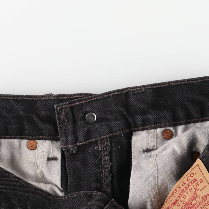00'S Levi's 550 Relaxed Fit Black Denim Tapered Denim Pants Made in USA Men's W32 cotton black type Vintage Second Hand