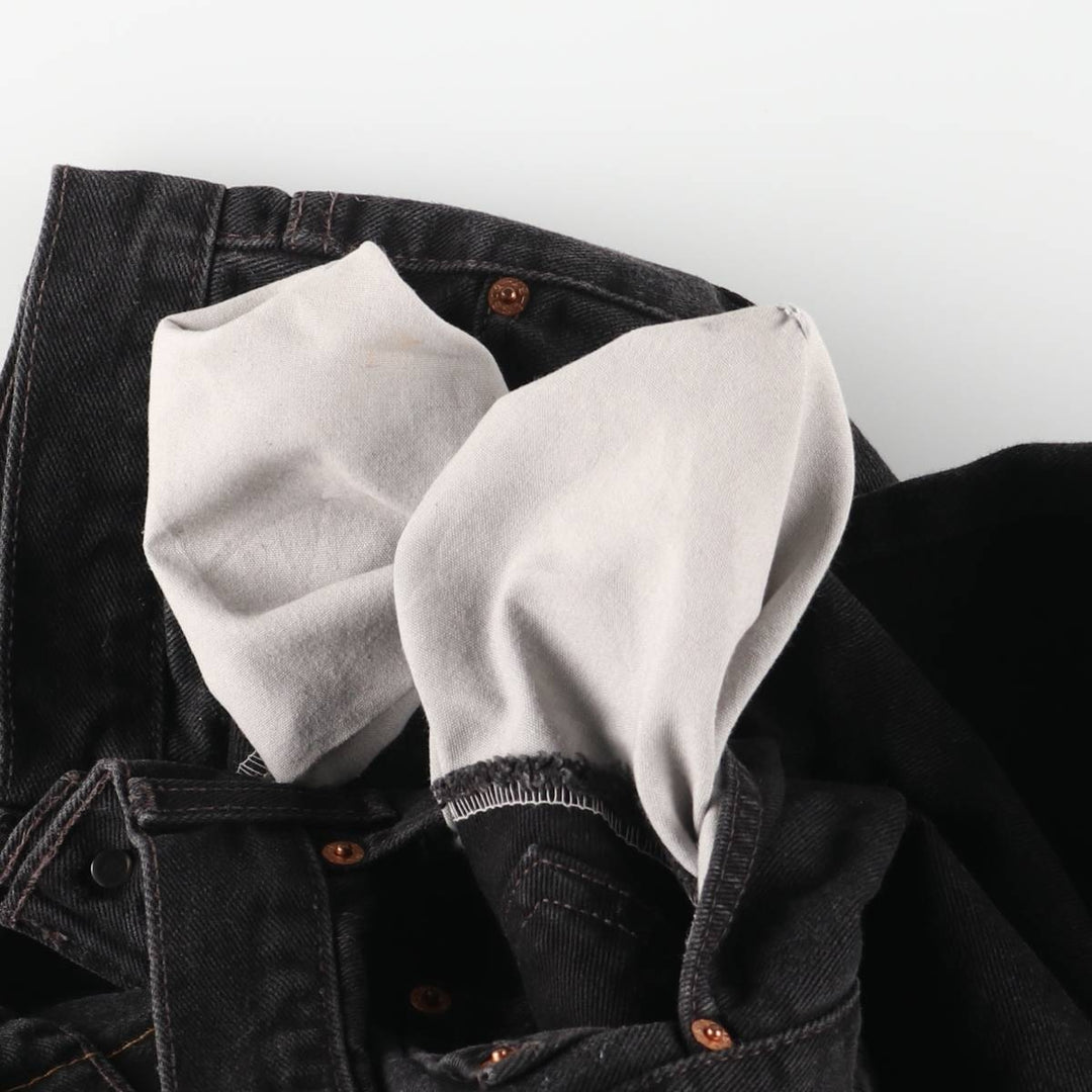 00'S Levi's 550 Relaxed Fit Black Denim Tapered Denim Pants Made in USA Men's W32 cotton black type Vintage Second Hand