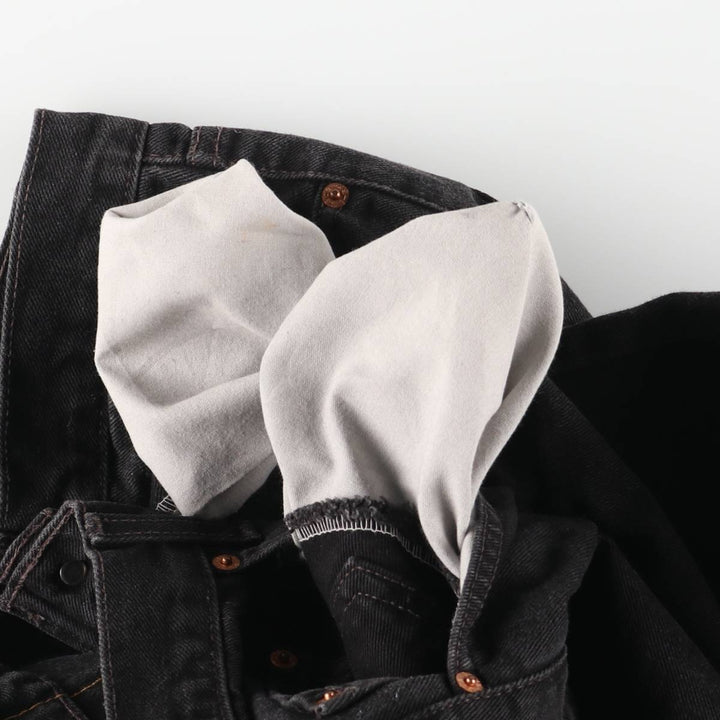 00'S Levi's 550 Relaxed Fit Black Denim Tapered Denim Pants Made in USA Men's W32 cotton black type Vintage Second Hand
