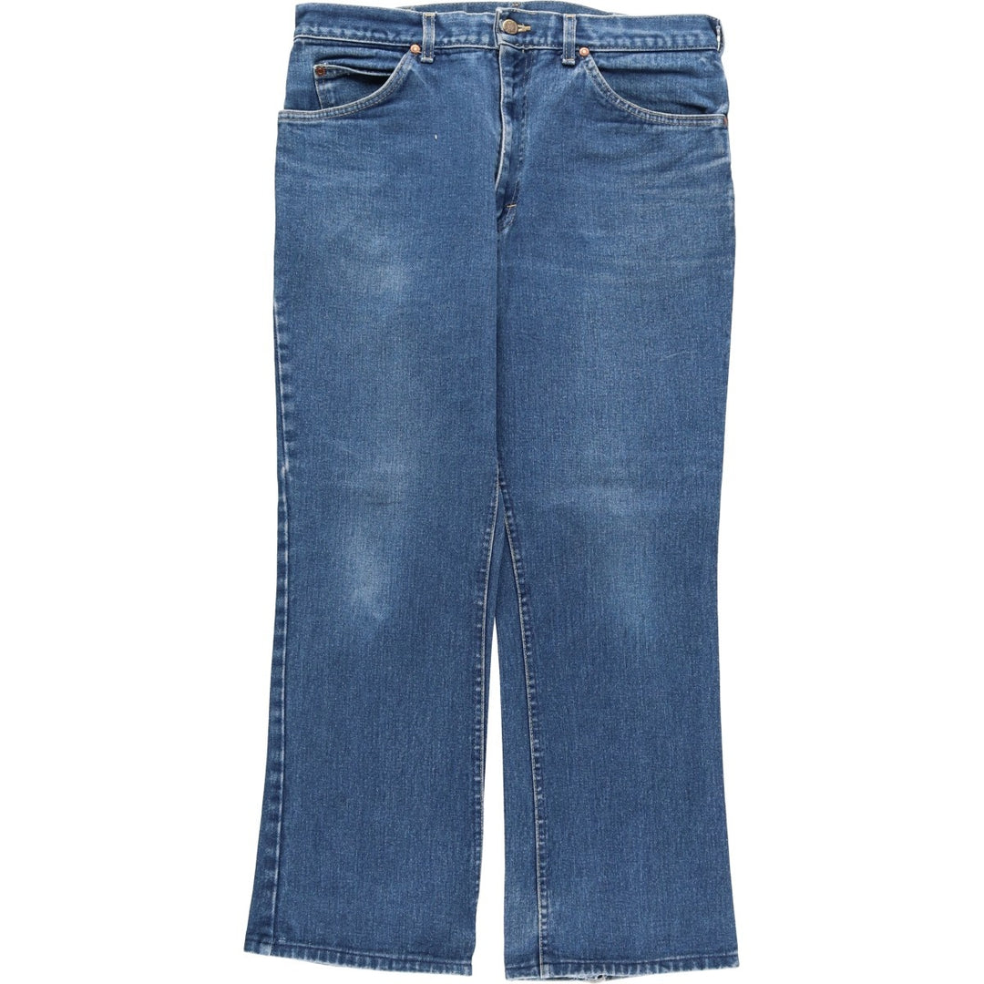 1980'S Lee Bootcut Denim Pants, Made in USA, Men's Size W34 (approx.), Vintage cotton blue type Vintage Second Hand