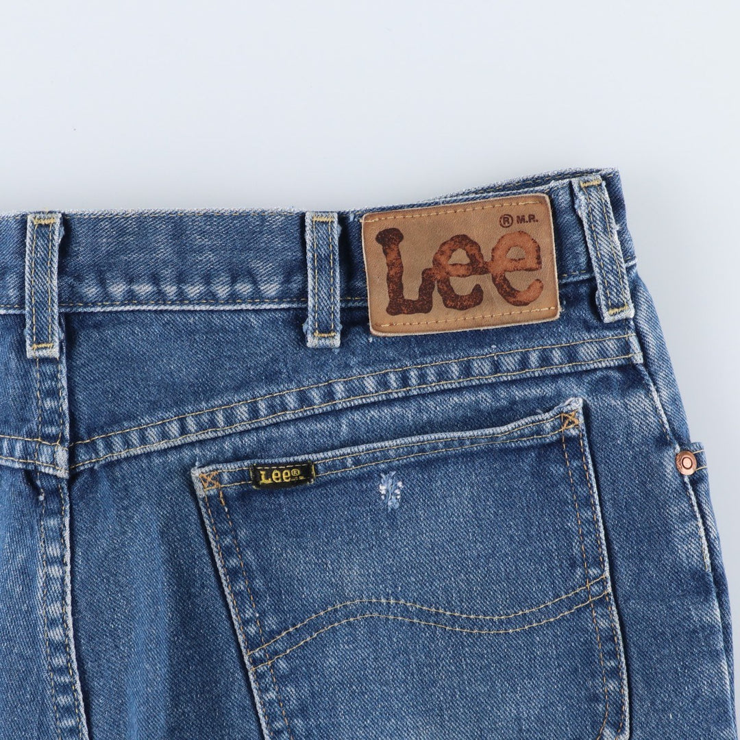 1980'S Lee Bootcut Denim Pants, Made in USA, Men's Size W34 (approx.), Vintage cotton blue type Vintage Second Hand