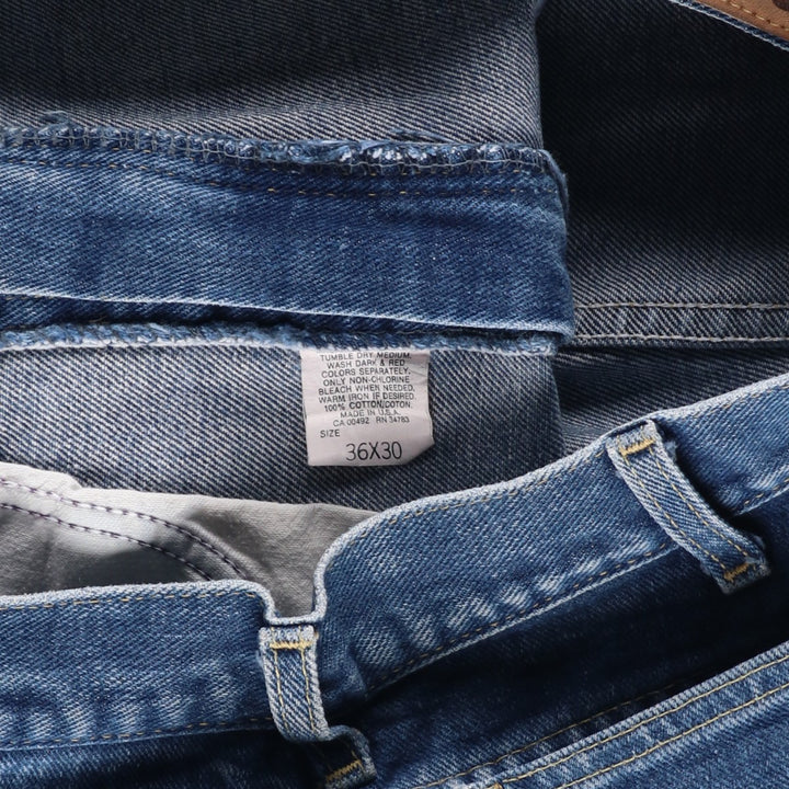 1980'S Lee Bootcut Denim Pants, Made in USA, Men's Size W34 (approx.), Vintage cotton blue type Vintage Second Hand