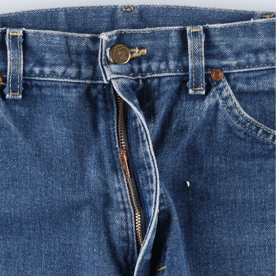 1980'S Lee Bootcut Denim Pants, Made in USA, Men's Size W34 (approx.), Vintage cotton blue type Vintage Second Hand
