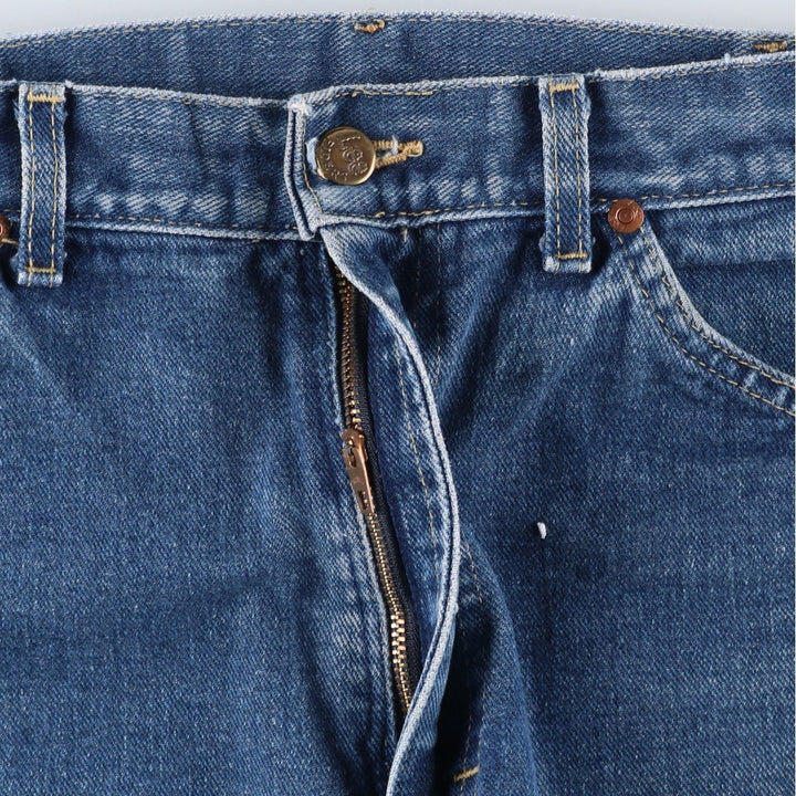 1980'S Lee Bootcut Denim Pants, Made in USA, Men's Size W34 (approx.), Vintage cotton blue type Vintage Second Hand