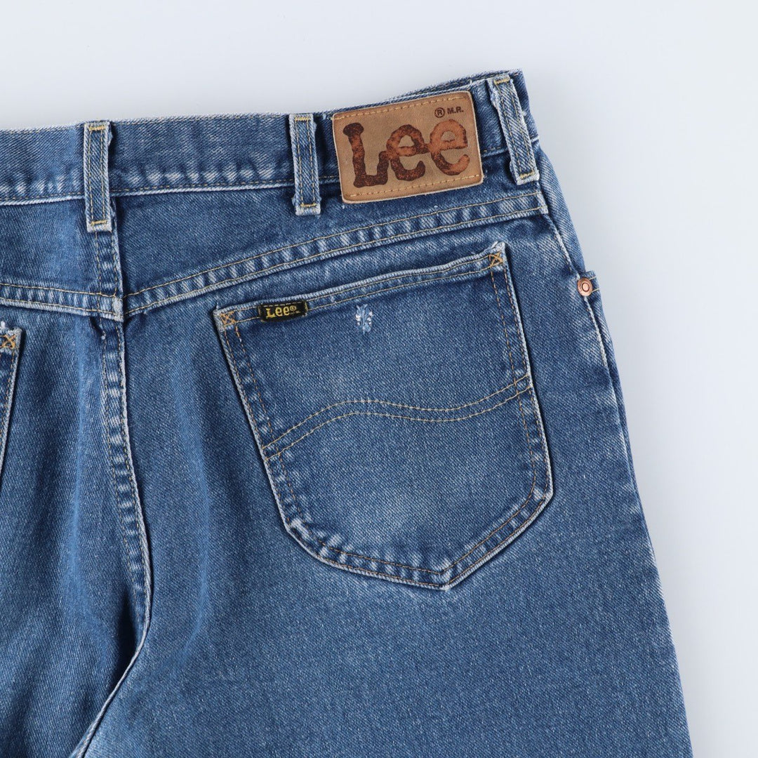 1980'S Lee Bootcut Denim Pants, Made in USA, Men's Size W34 (approx.), Vintage cotton blue type Vintage Second Hand