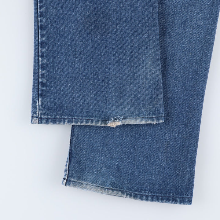 1980'S Lee Bootcut Denim Pants, Made in USA, Men's Size W34 (approx.), Vintage cotton blue type Vintage Second Hand