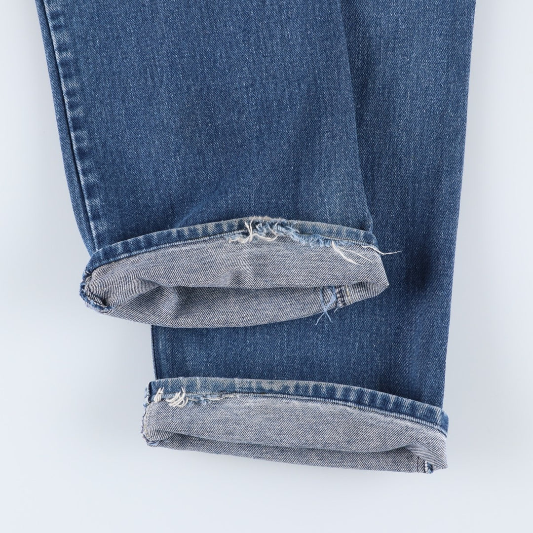 1980'S Lee Bootcut Denim Pants, Made in USA, Men's Size W34 (approx.), Vintage cotton blue type Vintage Second Hand