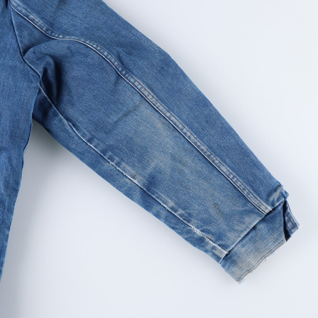 Vintage 70s-80'S Wrangler WRANGE COAT, denim boa lunch coat, made in the USA, men's size L unclear blue type Vintage Second Hand