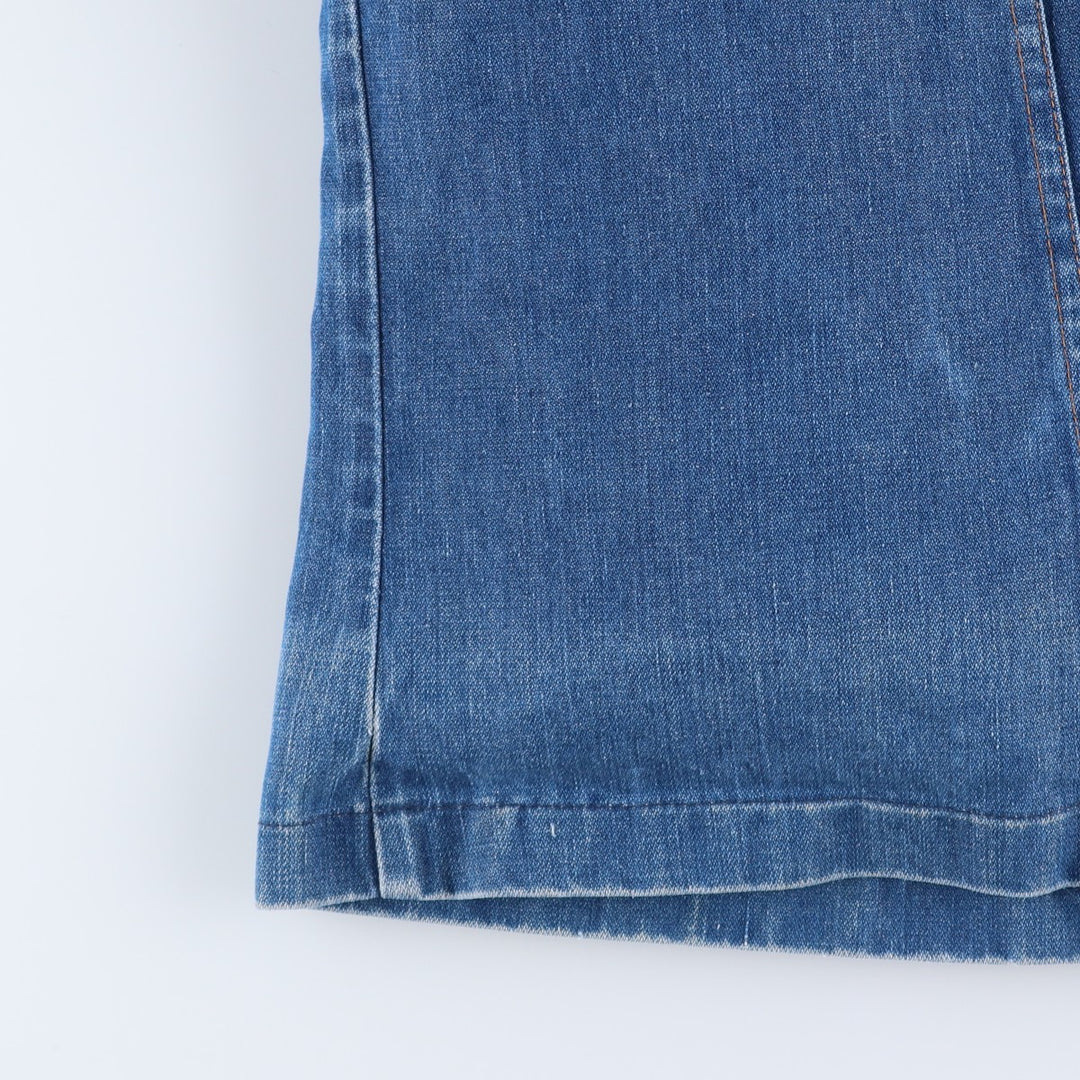 Vintage 70s-80'S Wrangler WRANGE COAT, denim boa lunch coat, made in the USA, men's size L unclear blue type Vintage Second Hand