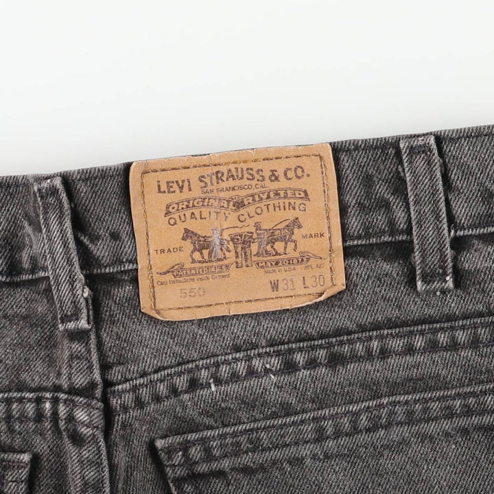 90s-00'S Levi's 40550-4159 Black Denim Tapered Denim Pants, Made in the USA, Men's, Size W31, Vintage cotton black type Vintage Second Hand