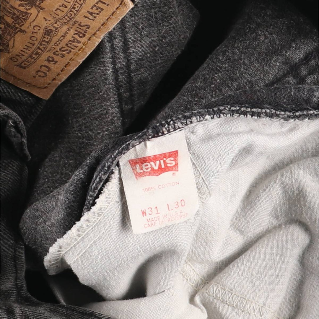 90s-00'S Levi's 40550-4159 Black Denim Tapered Denim Pants, Made in the USA, Men's, Size W31, Vintage cotton black type Vintage Second Hand