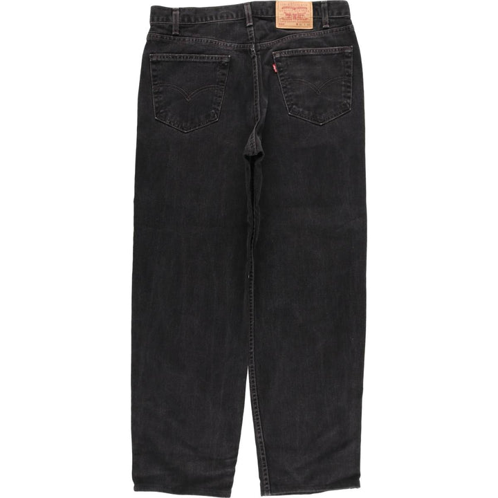 2000'S Levi's 00550-0260 Black Denim Tapered Denim Pants, Made in the USA, Men's Size W35 cotton black type Vintage Second Hand