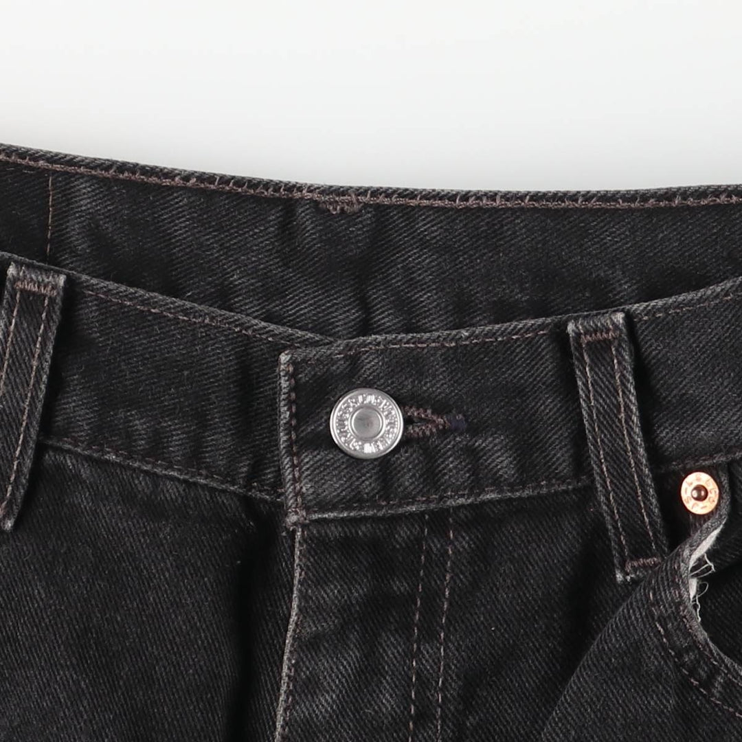 2000'S Levi's 00550-0260 Black Denim Tapered Denim Pants, Made in the USA, Men's Size W35 cotton black type Vintage Second Hand