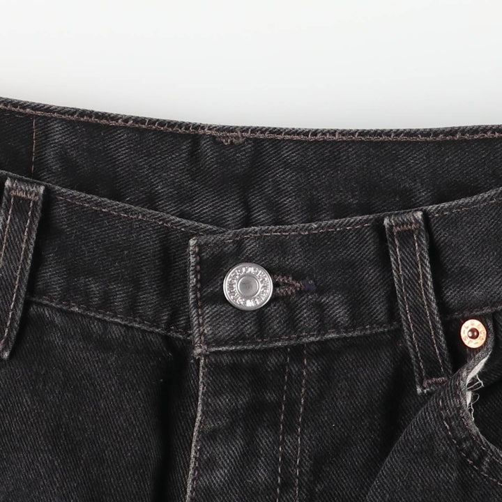 2000'S Levi's 00550-0260 Black Denim Tapered Denim Pants, Made in the USA, Men's Size W35 cotton black type Vintage Second Hand